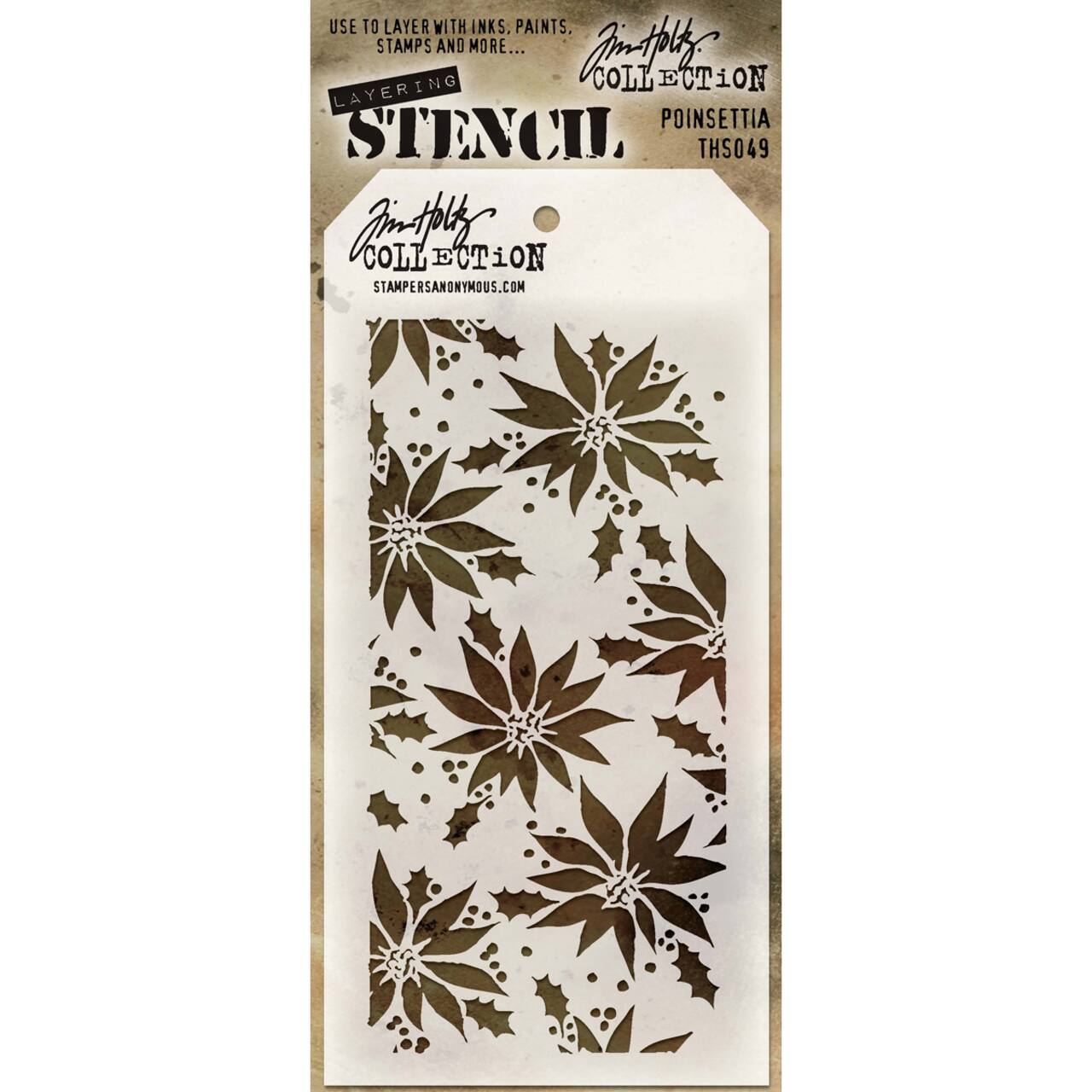 Stampers Anonymous Tim Holtz&#xAE; Poinsettia Layered Stencil
